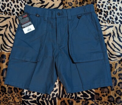 new WRANGLER ATG ANGLER Fishing Utility Shorts Blue Mens 30x8 #957