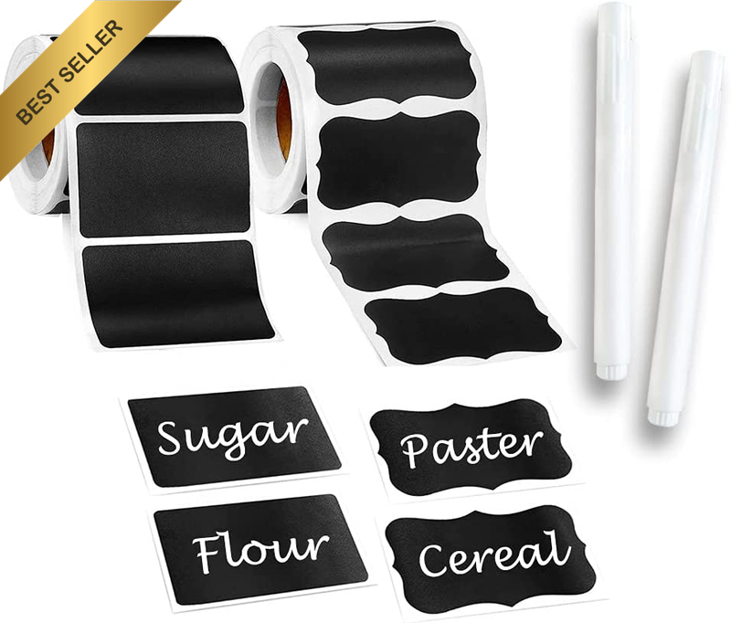 300 Pcs Chalkboard Stickers 6 X 4 Cm Blackboard Name Tag Labels Pantry Labels wi