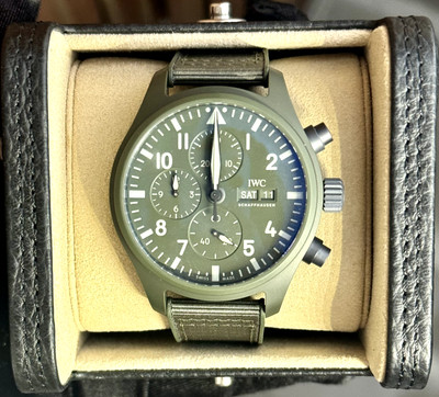 IWC Pilot's Watch Chronograph ''Woodland'' Top Gun Green Ceramic Automatic 44.5mm