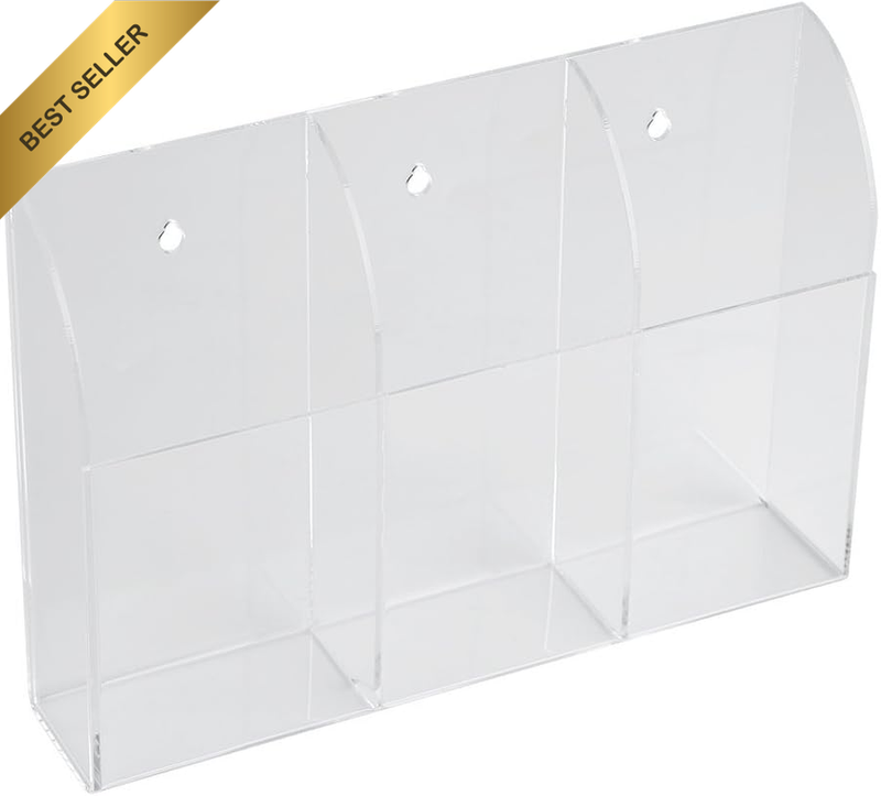 Remote Control Holder Organizer Case Wall Mount Acrylic Media Storage Box for De
