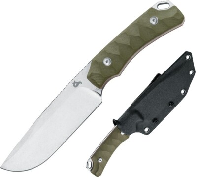 Black Fox Lynx Fixed Knife 4.33'' High Speed D2 Steel Blade OD Green G-10 Handle