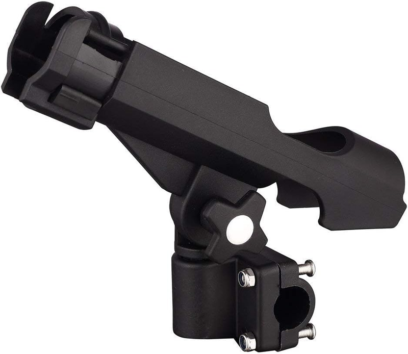 HiUmi Adjustable Black Fishing Rod Holder for Boat Kayak Swivel Side Mount Ki...