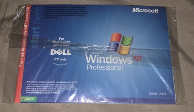 NEW Microsoft Windows XP Professional SP2 Version 2002 X08-48124 DELL PC 32-Bit