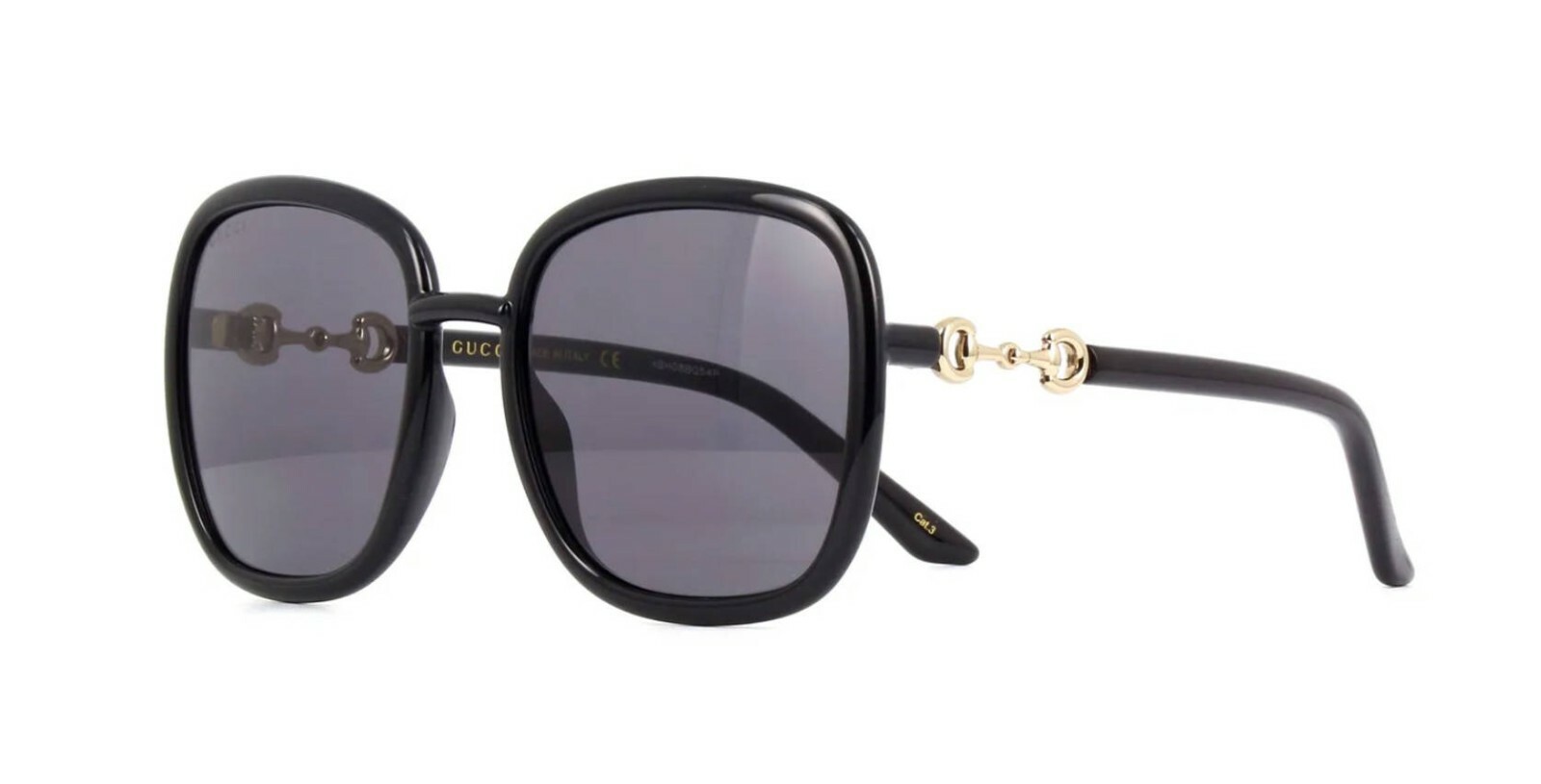 Pre-owned Gucci Prada Pr A09s Black/dark Grey (1ab-5s0) Sunglasses In Gray