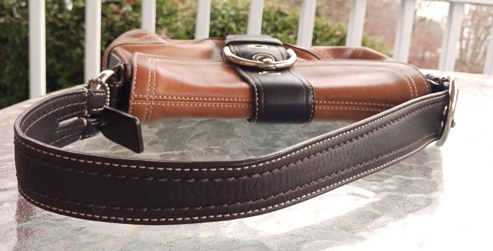 Coach F10909 SMALL Vintage British Tan & Brown Soho Leather