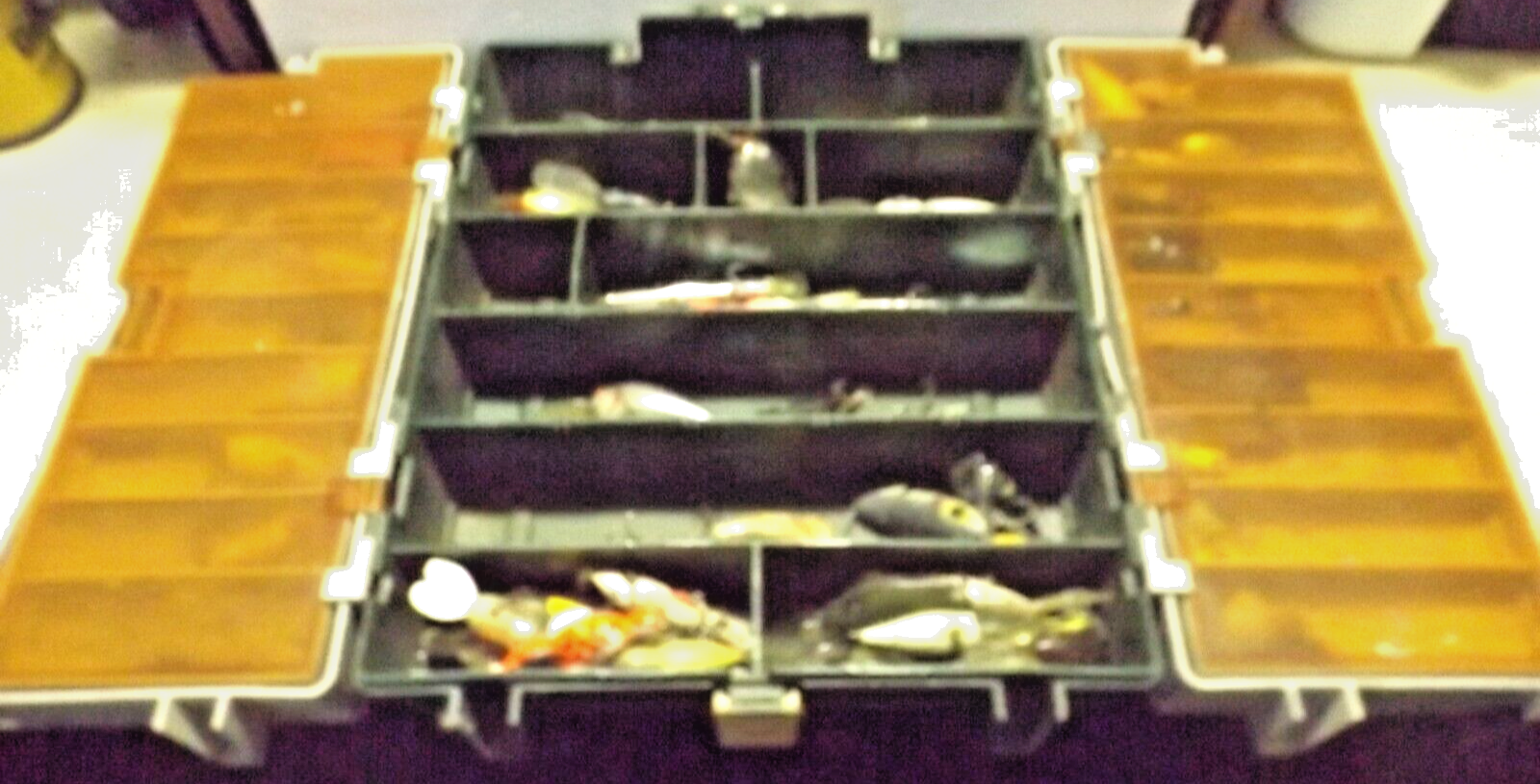 Vintage 767 Plano Fishing Tackle Box With lot of FISHING LUR
