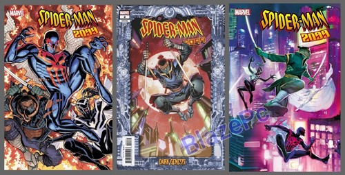 Spider-Man 2099 Dark Genesis #2 Cover A B C Variant Set