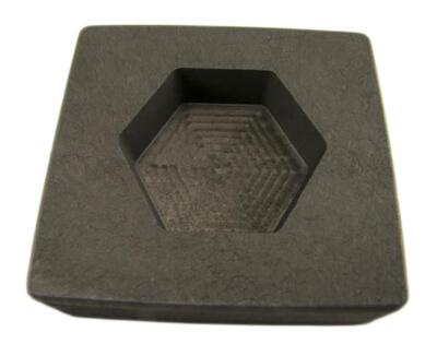 5 oz Hexagon Gold High Denisty Graphite Mold 3 oz Silver Bar Loaf-Copper