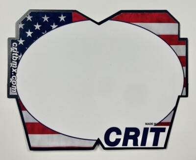 CRIT BMX USA AMERICAN FLAG SERIES PRO REVERSIBLE NUMBER PLATE RED/WHITE/BLUE