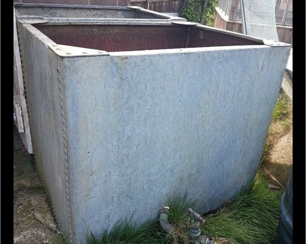Galvanised riveted water trough or Planter in Worthing, West Sussex