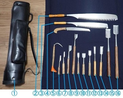 Set d'outils japonais vintage fonctionnel pour sculpture sur glace Chisel...