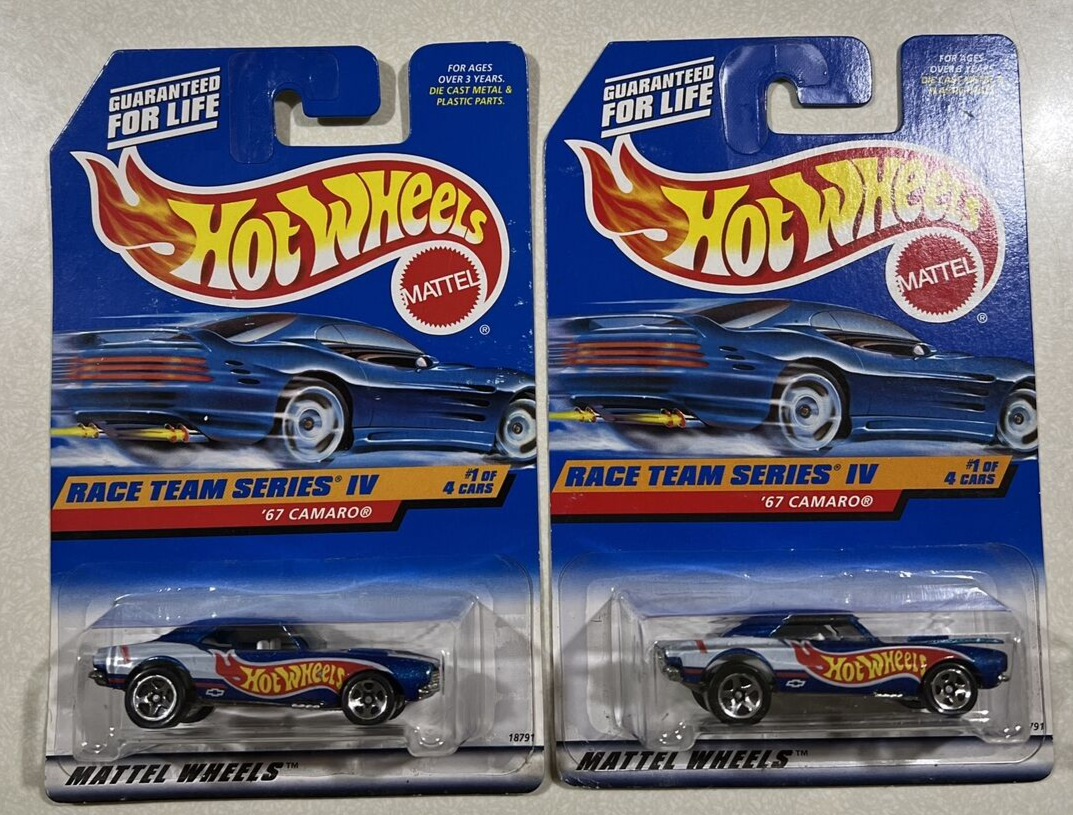 Hot Wheels '67 CAMARO 4台セット 1998 Hot Wheels Race Team Series IV '67 Camaro #1 of 4 LOT 2