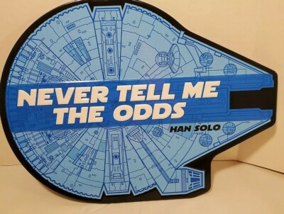 Star Wars Millennium Falcon 'Never Tell Me The Odds' Han Solo Metal Wall Sign 
