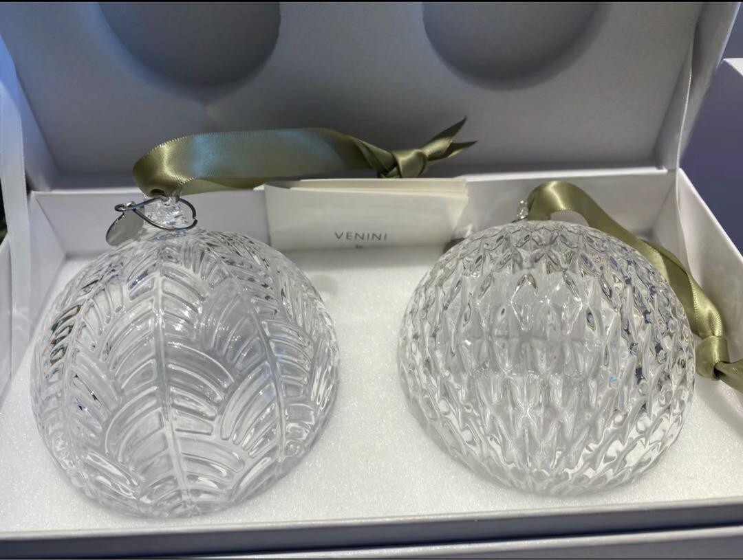 VanCIeef&ArpeIs・VENINIオーナメント VanCIeef & ArpeIs・VENINI Glass Crystal Ornament Set of 2 | eBay