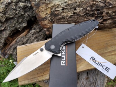 Ruike Knives P843-B Flipper Ball Bearing Knife G-10 Handle