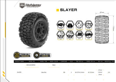 Powerhobby Slayer 1/10 SC Belted Tires (4) Pro-Line