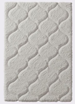 Teppich wei 160 x 230 cm HEINE Hochflor Hoch-/Tief-Struktur Gr. 4 - P805