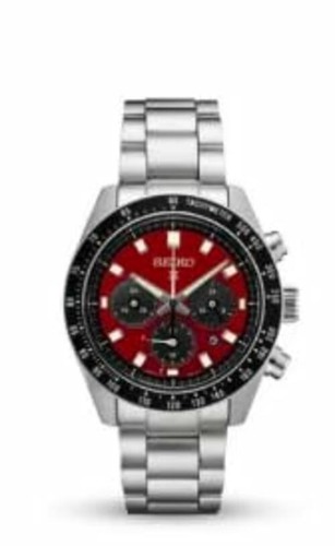 Pre-owned Seiko Prospex Speedtimer Solar Watch Ssc927 Solar Red Dial