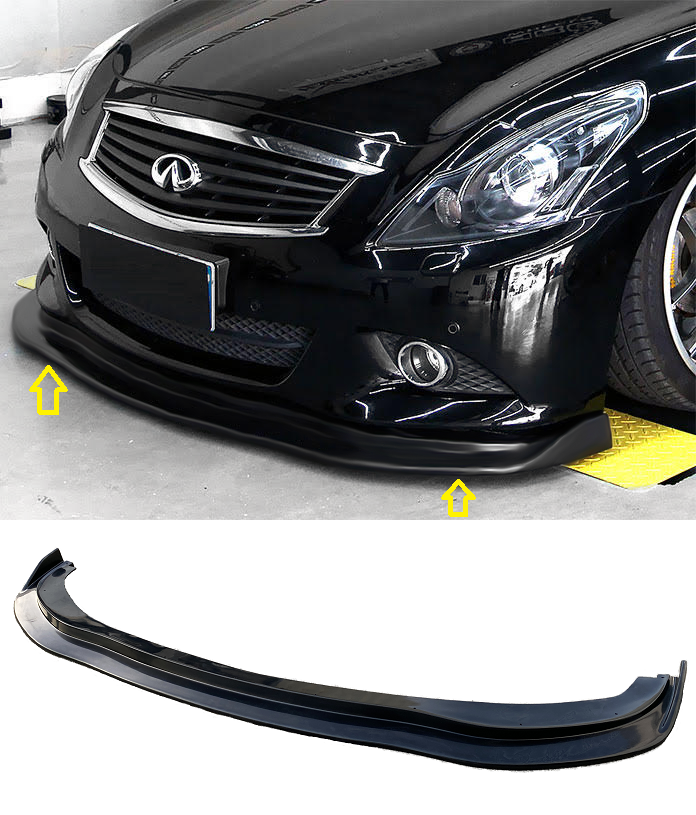 For 10-13 G37 Sedan 4DR J Style PU Front Bumper Lip Body Kit Spoiler Chin