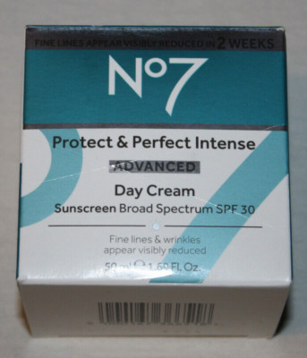 No7 Protect & Perfect Intense Advanced DayCream with SPF 30 1.69 oz Exp 11/26