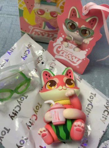MOETCH x CASSY CAT Drink Series Watermelon Smoothie Figure Blind Box Art Toy