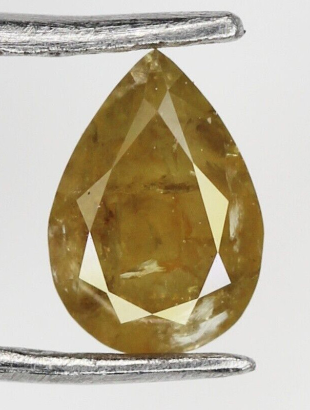 Naturel DÃ©Guisement Poire Forme Diamant Fantaisie Couleur Coupe LÃ¢Che 0.18 Ct