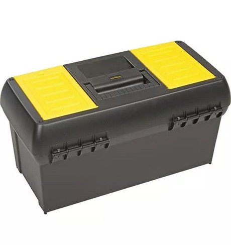 Stanley STST60630M 19” Black/Yellow Tool Box With 2 Organizer & Tray - NEW