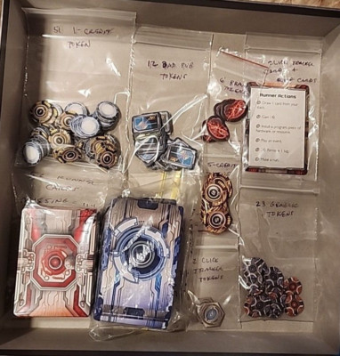ANDROID NETRUNNER LCG Card Game ORIGINAL CORE SET Used - INCOMPLETE - w/o BOX