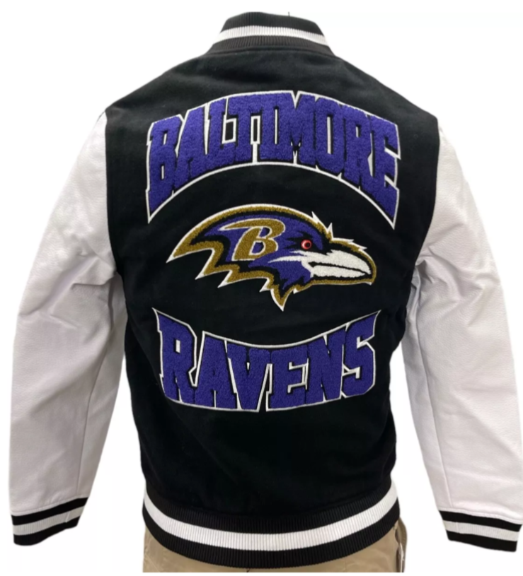 Baltimore Ravens Wool Blend Varsity Jacket AUTHENTIC from Foot Locker NWT Size S