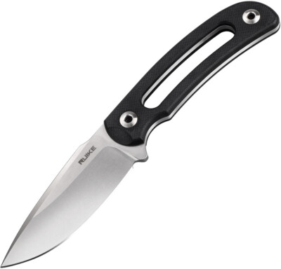 Ruike Hornet F815 Black G10 Hollowed Stainless Fixed Knife + Sheath F815B