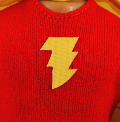 Mego Shazam FABRIC Sticker ~Vintage 8'' WSGH Action Figure Pre-Cut Repro Decal