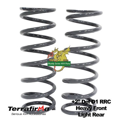 Terrafirma Land Rover Defender D1 RRC Heavy Load Front Springs +2'' Pair TF015