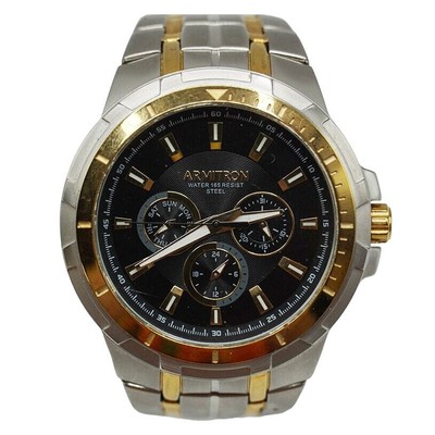 Armitron Eclipse Copper/Silver Day/Date Stainless Steel WR165FT 6P29 New Battery
