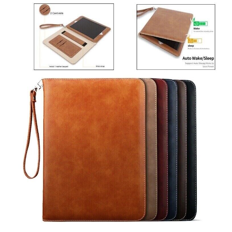 For Ipad 2nd 3rd 4 5 6 7 8 9th Generation 10.2" 2021 Pro 11" Leather Cover