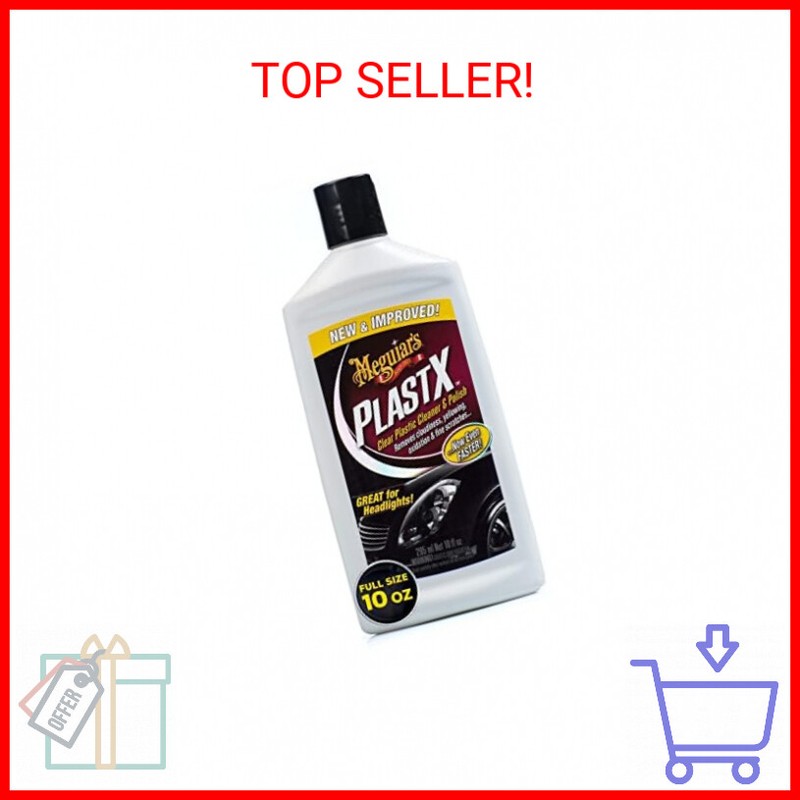 Meguiar's PlastX Clear Plastic Cleaner and Polish - Perfect for Clearing Up Clou