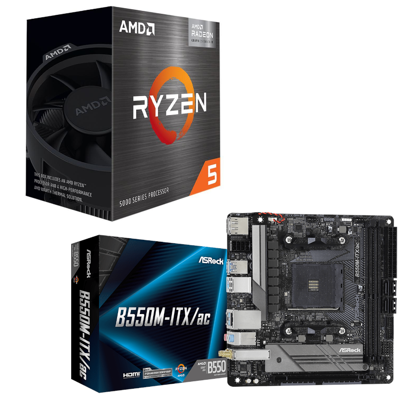 CPU ASRock B550M Ryzen7 5800X RAM 16G ASRock B550M-ITX/AC Motherboard Support Ryzen 7 5800x 5700x