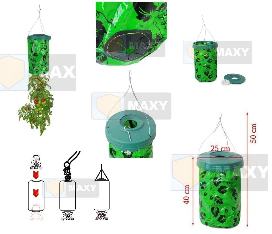 FIORIERA VASO DA SOFFITTO A CADUTA PER PIANTE FRUTTA VERDURA MALATEC VERDE NUOVO