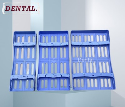 Dental Instruments Sterilization Box Holder Plastic Disinfect Tray Cassette Rack