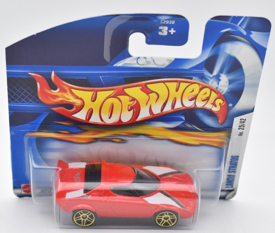Hot Wheels 37/2002 Lancia Stratos rot. metall. kurze Karte