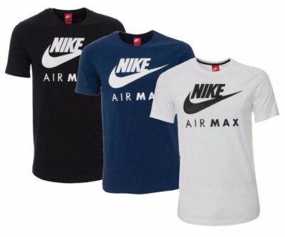 Nike Men's Air Max T-Shirt Swoosh Logo Athletic Active Wear Grey Size Small