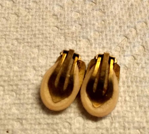 Rare Sterling Christgau Denmark Sterling  Enamel Heart Clip on Earrings