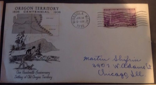 10 First Day Issue Cover Cache 1936 Oregon Centennial Stamps Postage