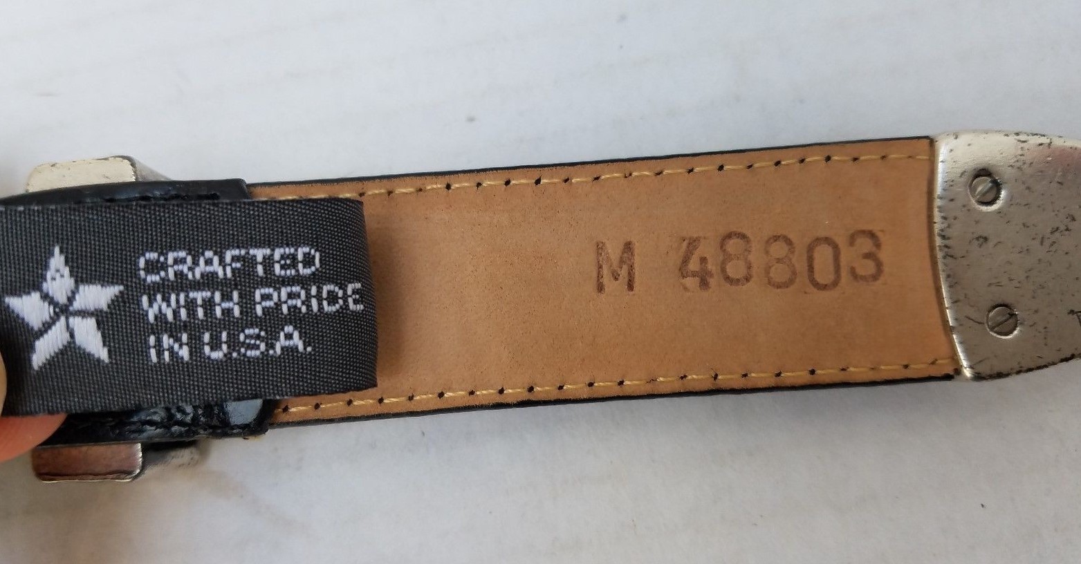 Brighten Women Black Belt Silver Chain Link Western M 48803 Crafted in USA