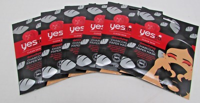 New Lot of 6 Yes to Detoxifying Charcoal Paper Mask