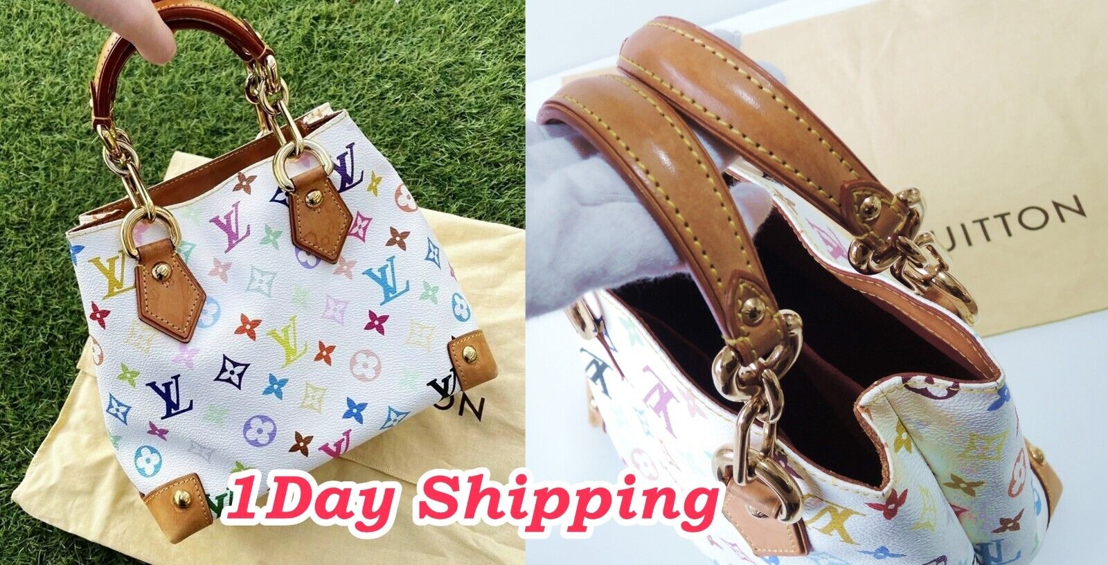 Louis Vuitton Monogram Multicolor M40047 Audra Takashi Louis Vuitton Monogram Multicolor M40047 Audra Takashi