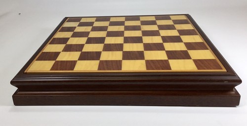 Wooden Chess & Checker Board Set Quality Storage Board 13.5 X 13.5 EUC