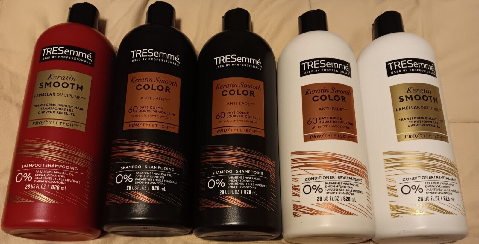 Tresemme Shampoo Conditioner Lot Keratin Smooth Color Anti-Fade 28 oz