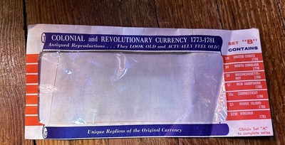 Colonial and Revolutionary Currency 1773-1781 Set ''A'' &  B  Reproduction