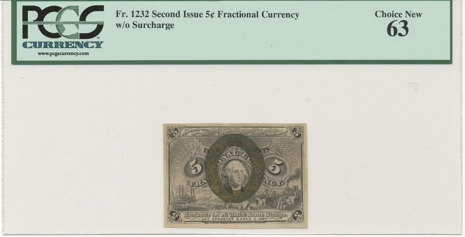 Lot of 6 U.S. Fractional Currency Notes - All PCGS Graded, 2nd, 3rd & 4th Issues