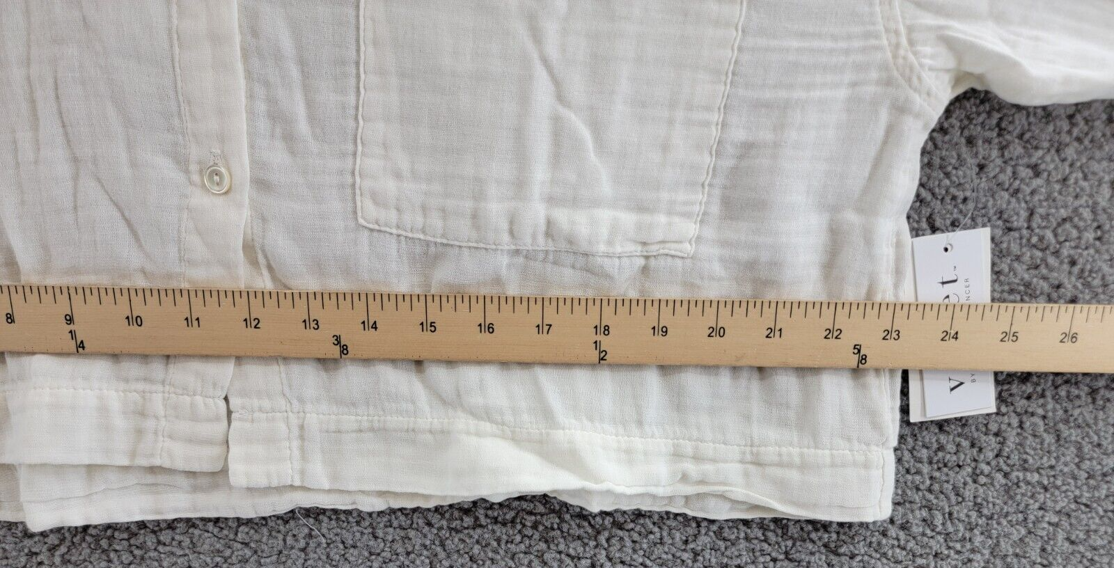 Velvet by Graham & Spencer Lana Shirt Women's XS Ecru Cream Front Button L/S - Picture 7 of 21